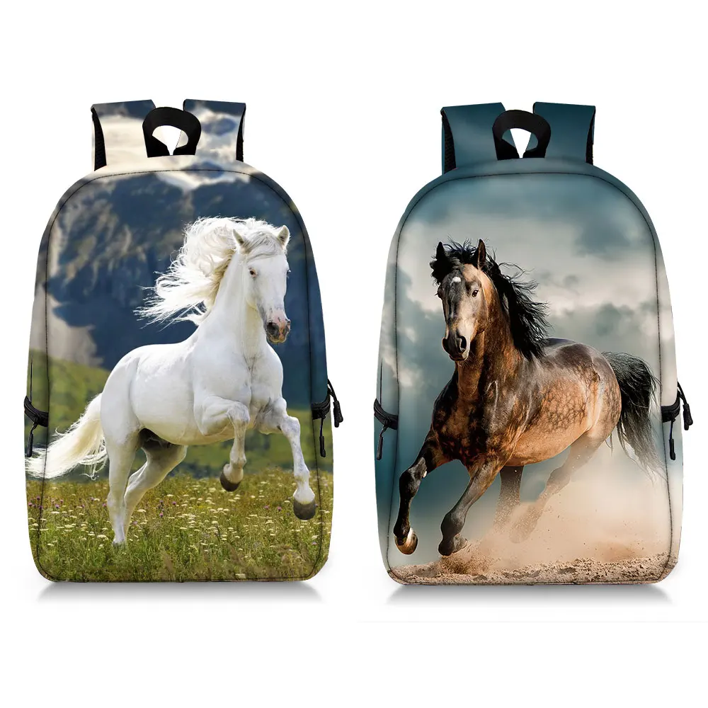 Elegante zaino da cavallo donna uomo zaino borsa a tracolla di grande capacità per viaggio adolescente bambini borse da scuola zaini per Laptop