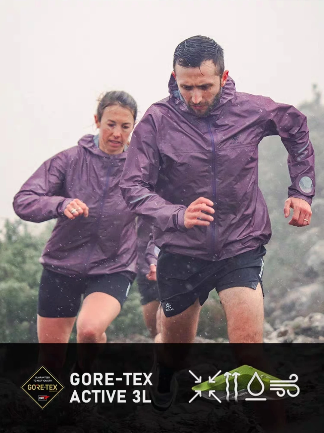 KAILAS New Arrivals Aero GTX Men's Trail Running HardShell Jacket Waterproof Hooded Coats For Outdoor Running Jackets KG2621101