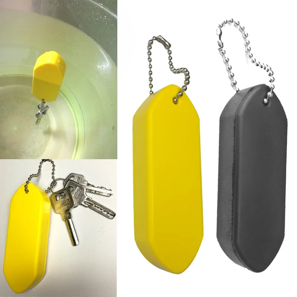 Buoyant Key Ring Tube Float Keychain Floating Key Chain For Fishing Sailing Surfing Kayak Swimming Water Sports