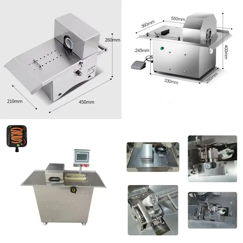 12Hot Electric Tie Sausages Thread Sausage Linking Twisting Knotting Tying Machine