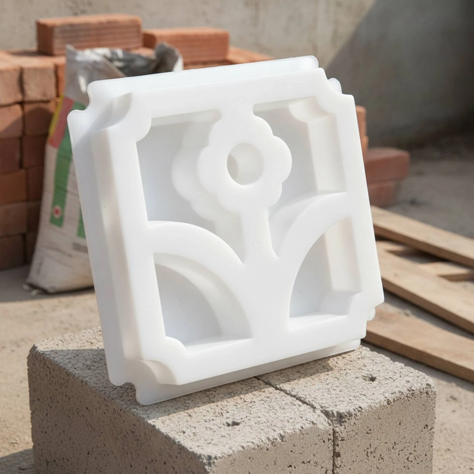 Decorative Window Mold Professional-Grade Concrete Mold with Hollow Window Rigid Long-Lasting for Builders, Facades, Courtyards