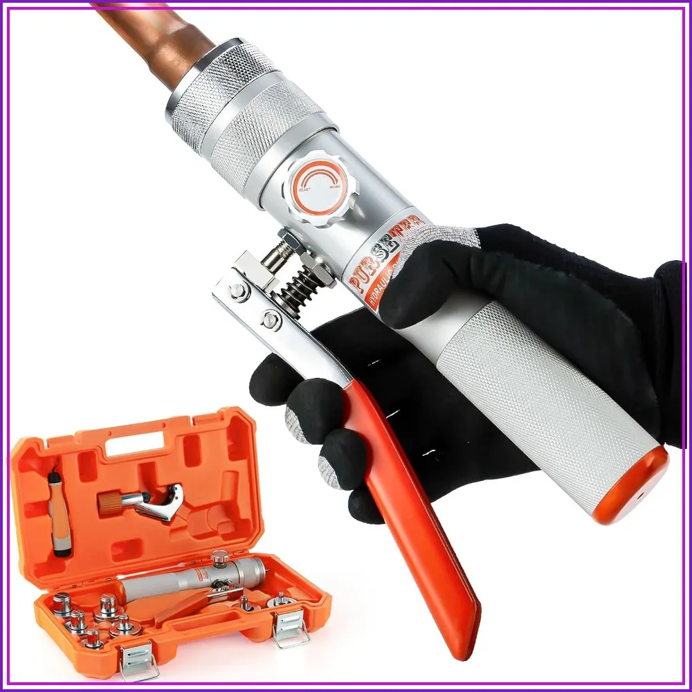 

HVAC Hydraulic Swaging Tool Kit for Copper Tubing 3/8-1-1/8 Inch