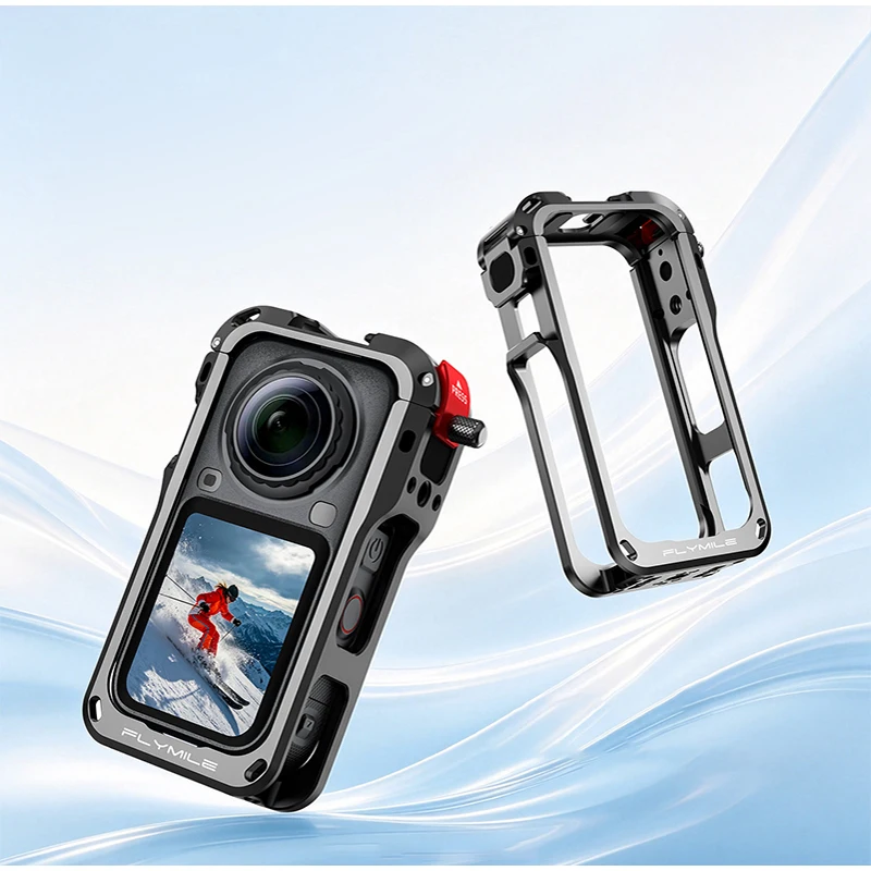 Suitable For Insta360 X6 Aluminum Alloy Protective Case Anti Drop And Shockproof Lens Cover Sports Camera Protective Accessories