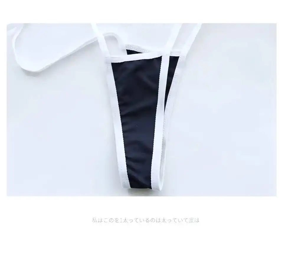 Cute bodysuit sexy lingerie hollow out clothing anime cosplay female student uniform sheer high waist student set view 6