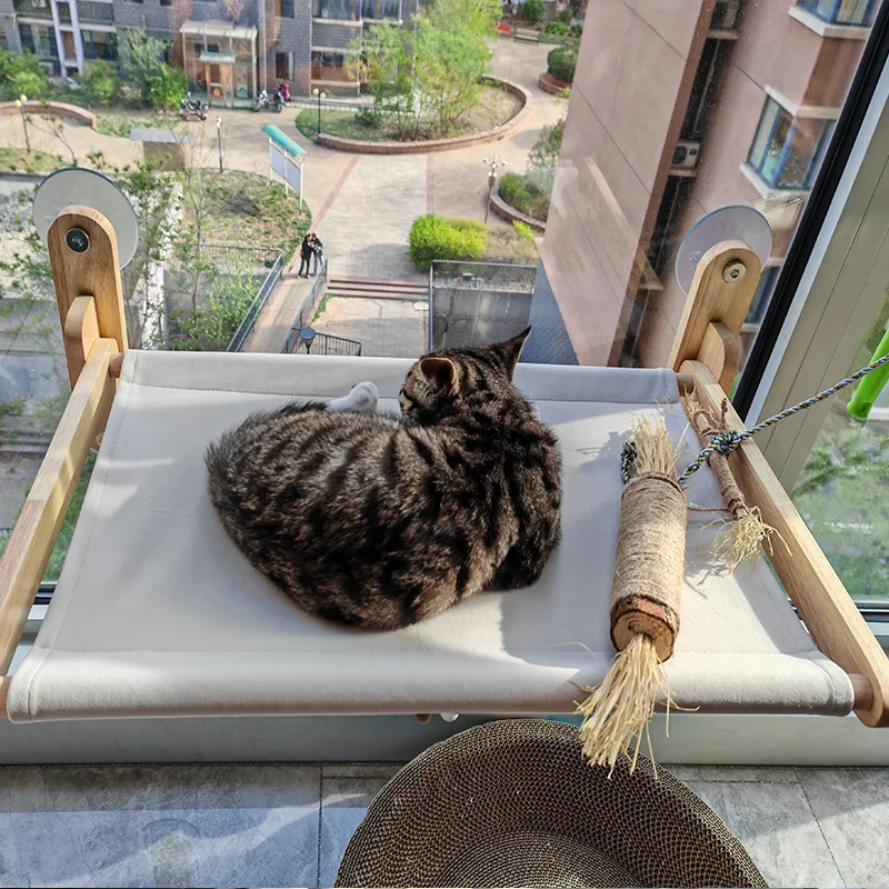 

Hanging Cat Bed Window Hammock with Suction Cups, Cozy Cat Furniture for Sunbathing Sleeping, Portable Pet Supplies for Balcony