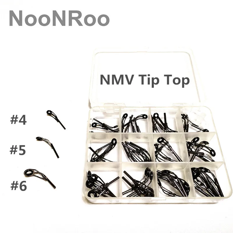 NMV-Fishing Rod Guide Kit, Standard Tip Top, NooNRoo, Size #4, 5, 6, 60Pcs, 12Sizes in 1 Box