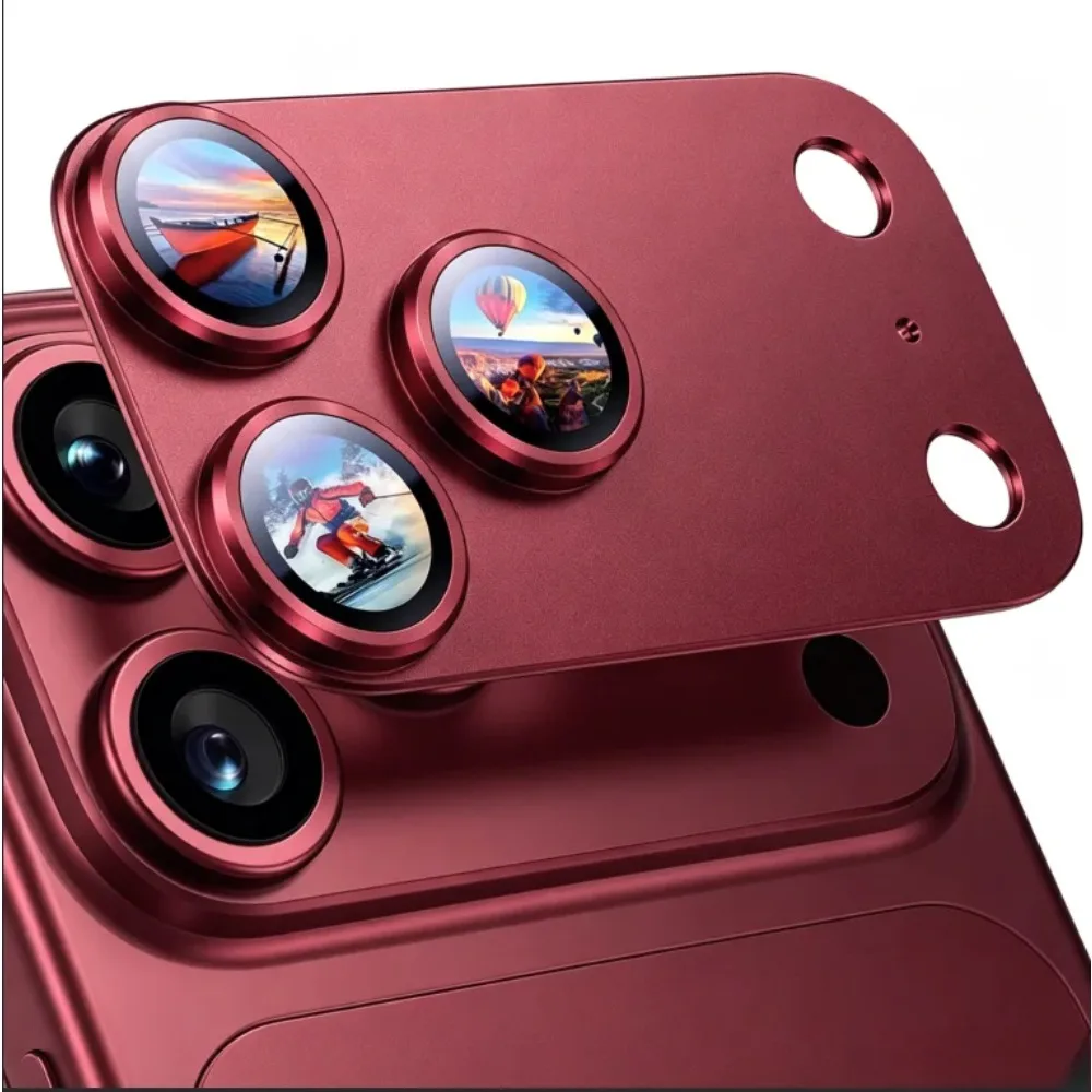 Original Tone Aluminiumlegierung Kamera-Objektivschutz für iPhone 18 Pro Max 17 Erhöhter Rahmen AR Gehärtetes Glas Metall-Kameraabdeckung