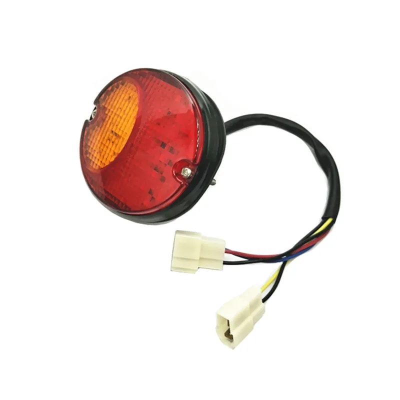 12V LED taillight compatible LVTONG Marshell golf cart rear tail lamp battery tour bus Bi-Colour oval brake turn indicator light