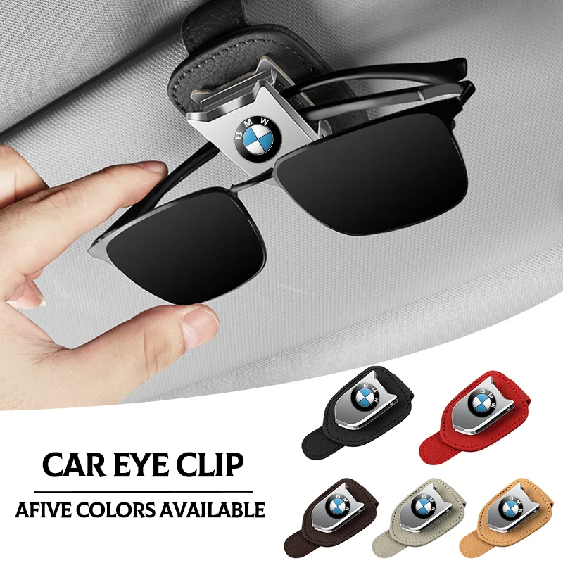 Auto Sun Visor Glasses Box Sunglasses Clip Card Ticket Holder Stand For BMW 1 2 3 4 5 6 7 8 Series GT X1 X2 X3 X4 X5 X6 X7 IX3