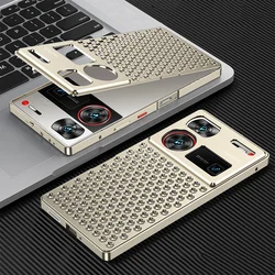 For ZTE nubia Z60 Ultra Case Cooling Aromatherapy Men's Armor Aluminum Metal Cover Z70 Red Magic 9 Pro plus Heat Dissipation