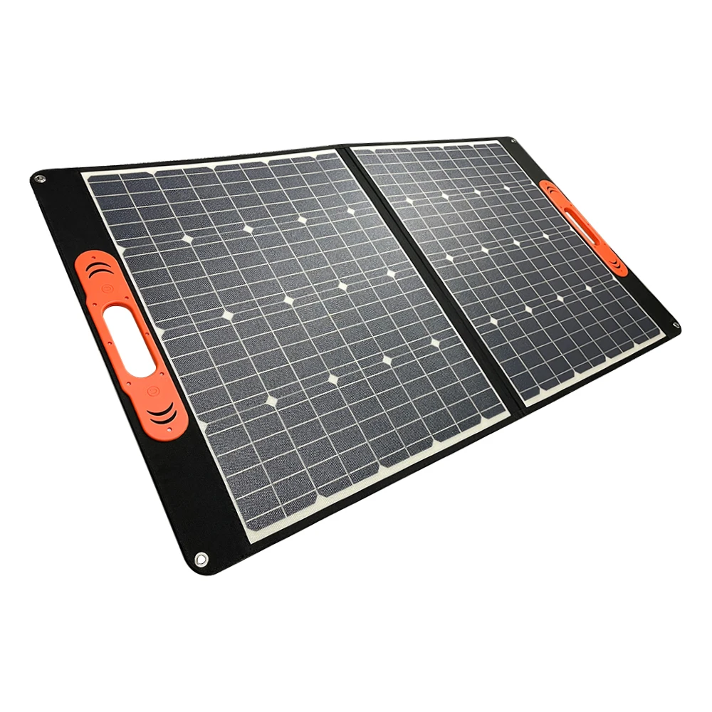 19V All Black Mono Solar Panel, High Efficiency Flexible Module Outdoor Off Grid Solar Generator