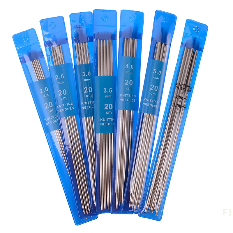 35pcs 20cm Straight Knitting Needles Stainless Steel DIY Crochet Hooks Tool