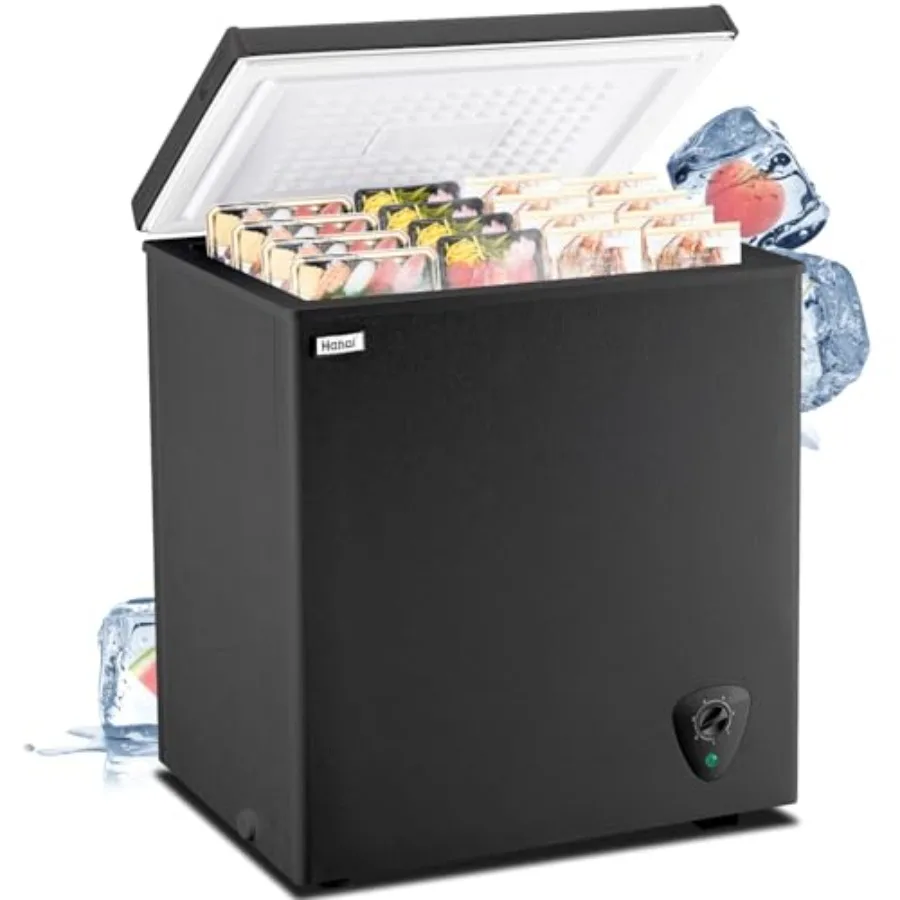 

Компактная маленькая морозильная камера, мини-морозильная камера с регулируемым термостатом и съемной корзиной для хранения, идеально подходит для домашней кухни