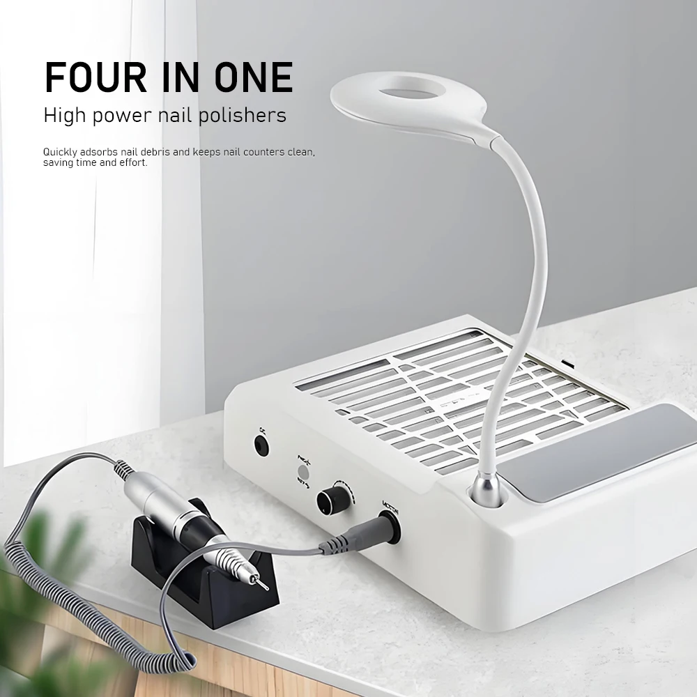 

Electric Nail Duster Manicure Machine Mini Abrasive Dust Cleaner Multifunctional Vacuum Cleaner 4-in-1 Manicure Machine