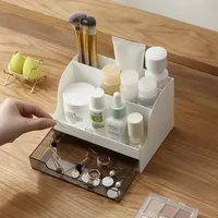 Desktop Organizer, Large Capacity Pen Holder with Drawer, Pencil Storage Box, School Office Stationery