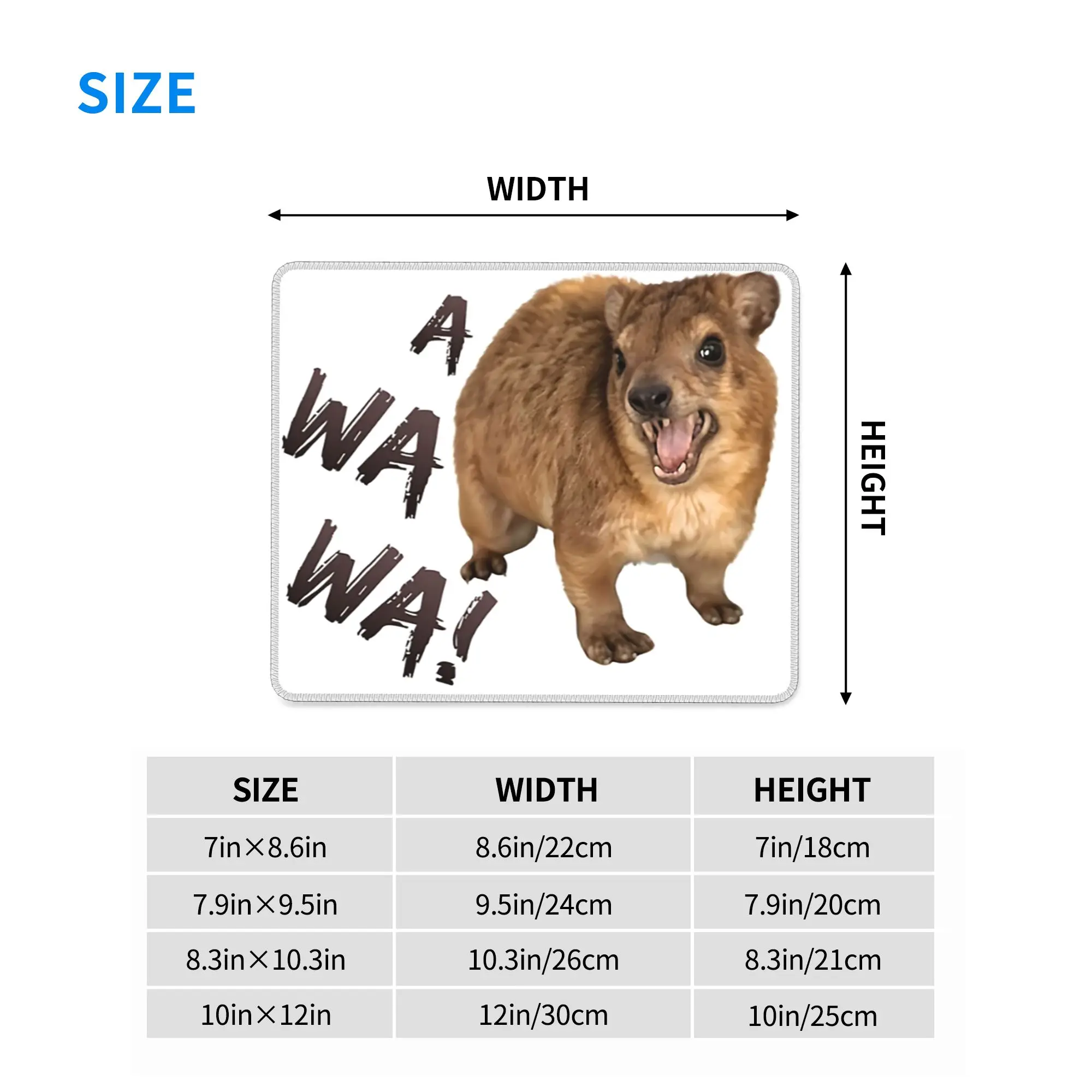 Awawa Angry Screaming Rock Hyrax Meme Mouse Pad Computer Keyboard Mouse Mat Gamer Laptop Desk Mat Office Accessories Table Mats