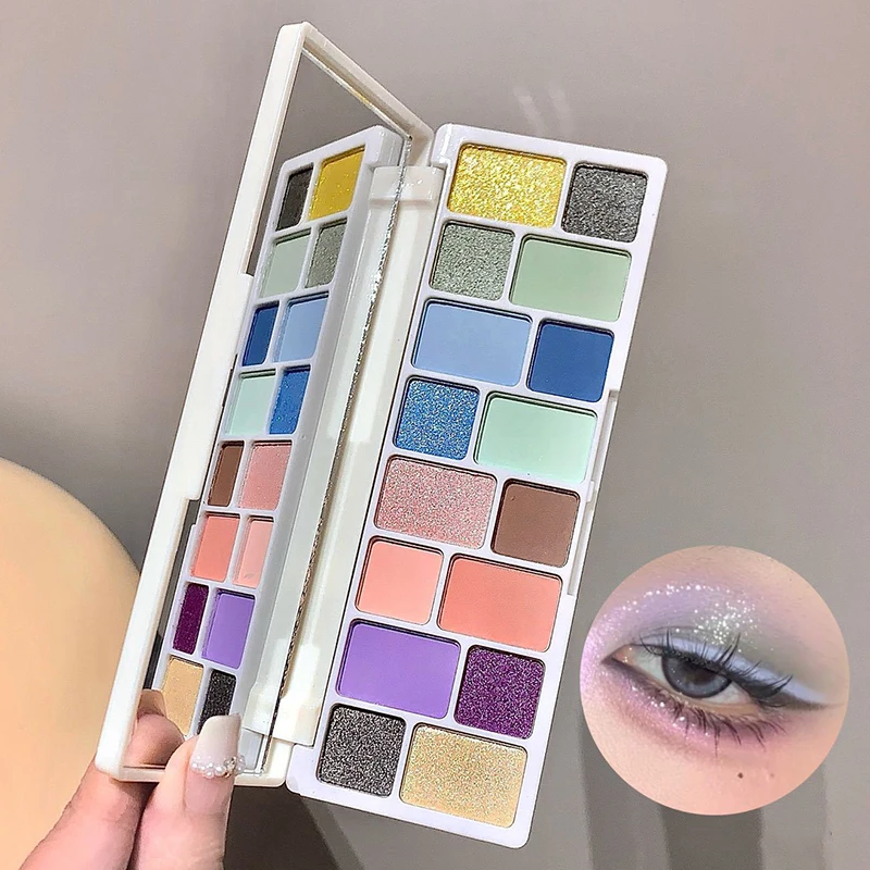 16 لون الليمون الأصفر ظلال العيون بيرليسسينت ماتي لون الأرض ظلال العيون مقاوم للماء كونتور العين مشرق عينيه طقم مكياج #3