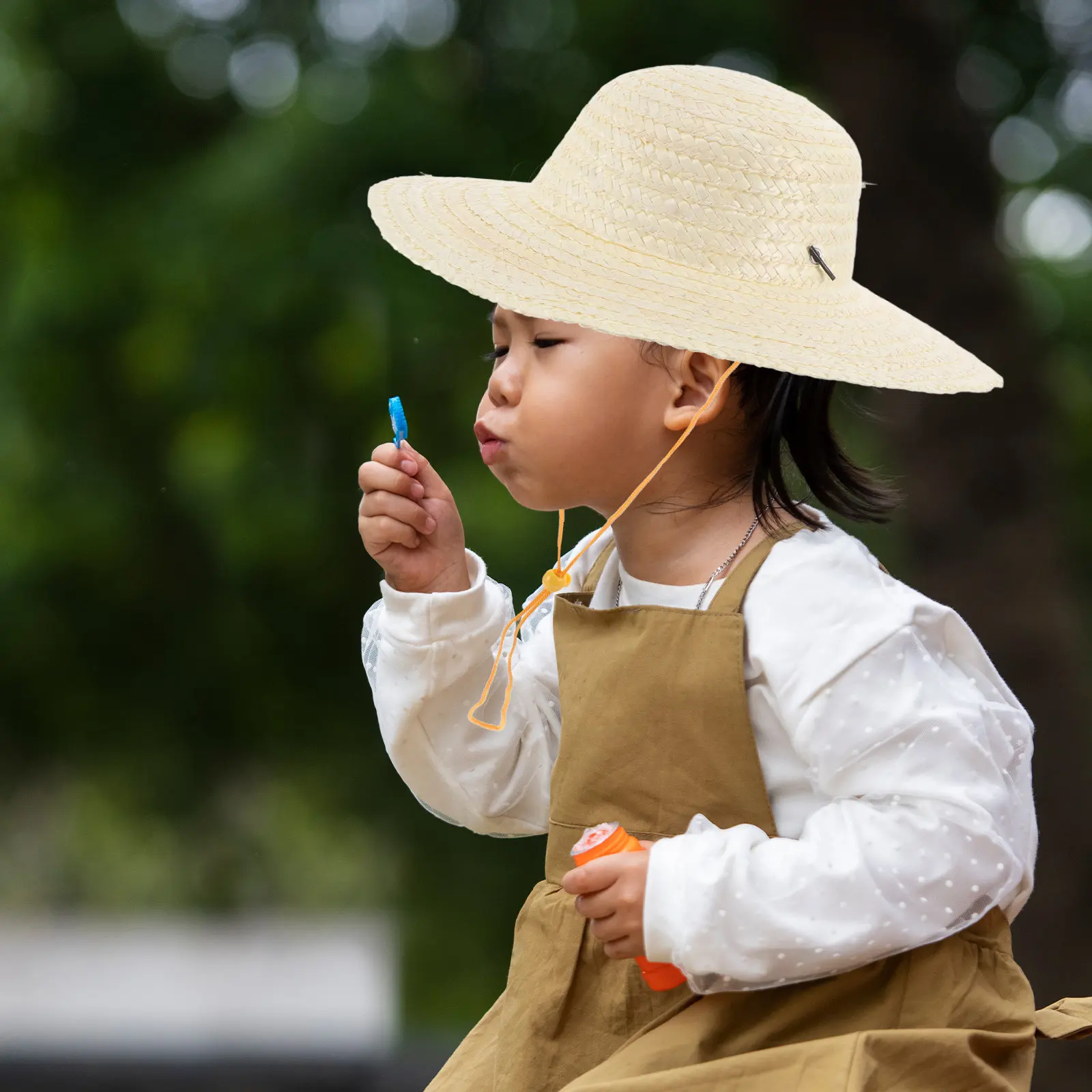 Small Wheat Straw Kids Sun Hat Blank DIY Crafting Hat Painting Graffiti Accessory Outdoor Beach Sun Protection