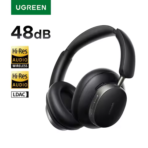 UGREEN Studio Pro 48dB ANC Wireless Headphones Over Ear Bluetooth Earphones Active Noise Cancellation Hi-Res LDAC 120h Playtime