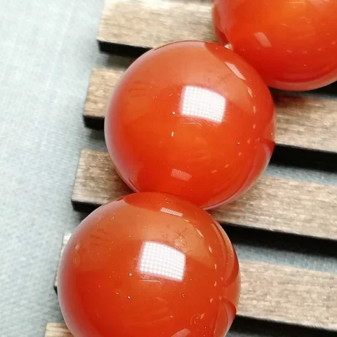 Large Particles Round Beads Natural Ruby Bracelet Noble And Chic Chalcedony Agate Bangles Exquisite Jewelry Accessories Gifts