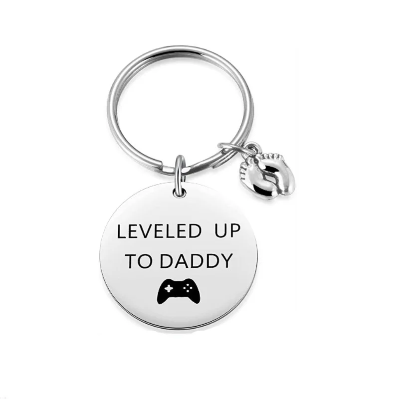 New Expecting Dad First Time Father\'s Day, Daddy To Be, Soon To Be New Dad Announce Pregnancy, Dad Level Unlocked Key Chain Gift