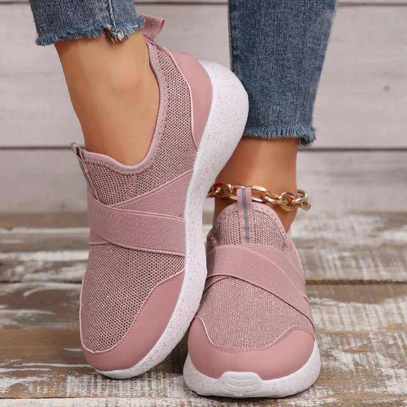 

2025 Plus Size Women's Platform Canvas Shoes, Fashion Lace-Up Slip On Sneakers with Chunky Flat Sole, Low Top Casual Shoes