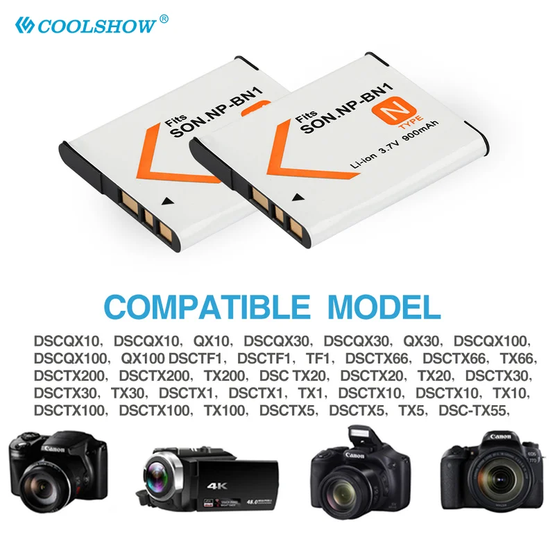 NP-BN1 NP BN1 شاحن بطارية لسوني DSC WX5 TX9 T99 TX7 TX5 W390 W380 W350 W320 W360 QX100 NPBN1 900amh بطاريات الكاميرا