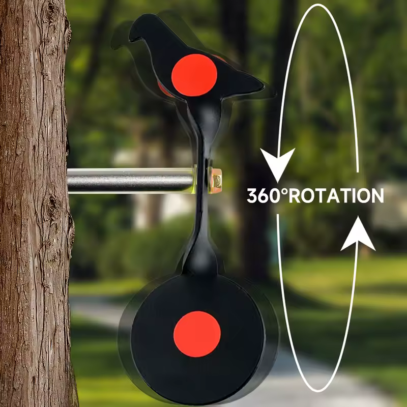 Objetivos Alcance giratorio de acero duradero y fácil de usar con puntos de objetivo de alta visibilidad para tirachinas y tiro con pistola de aire Reinicio automático