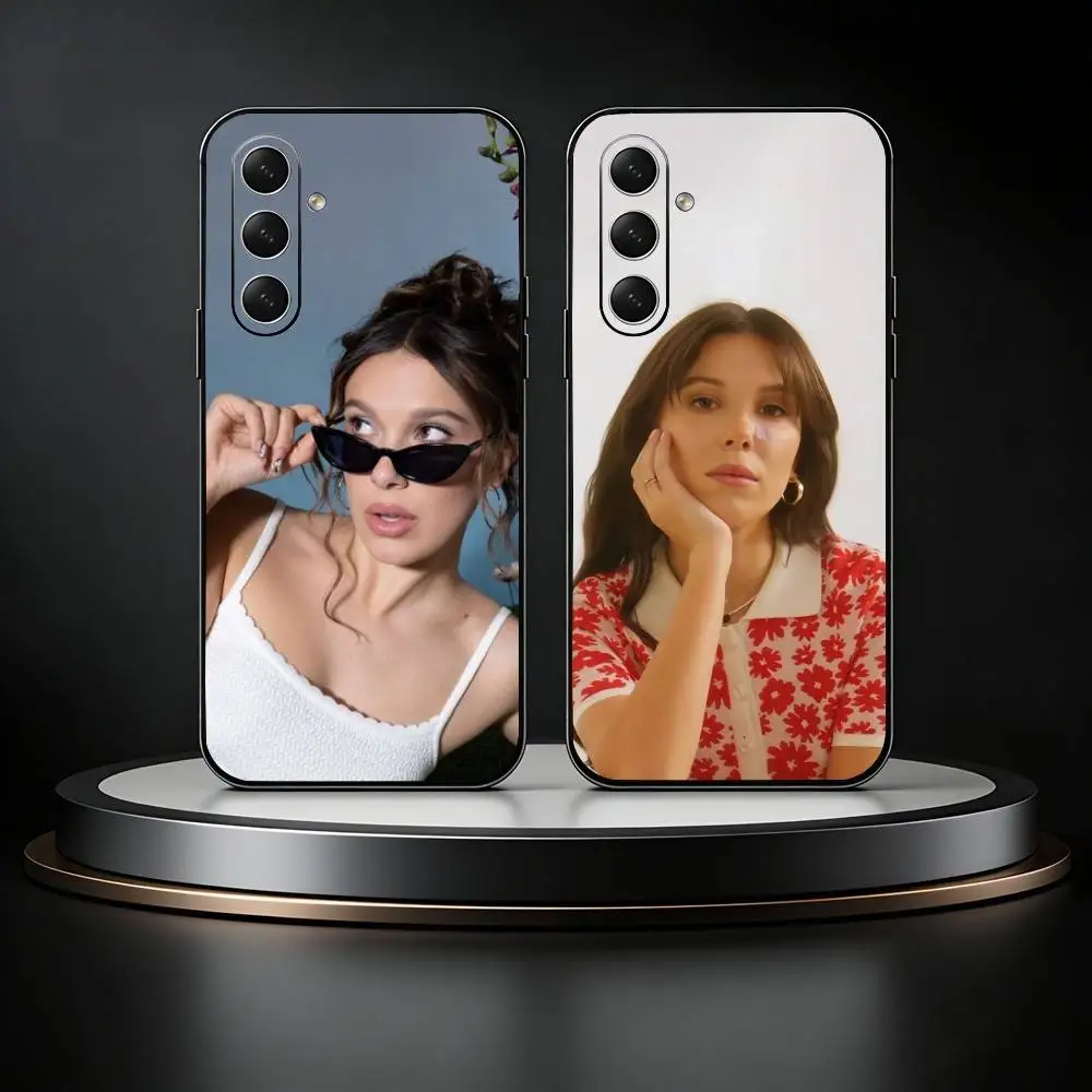 

M-Millie Bobby Brown Phone Case For Samsung Galaxy A73,A72,A71,A70,A52,A51 Others Soft Black Cover