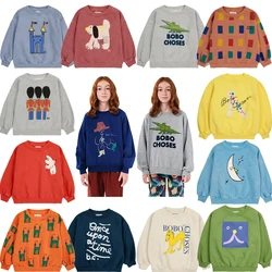 Sudaderas con cuello redondo para niños y niñas, jersey con estampado, Tops, ropa cálida para bebés, traje de pantalones, colección de otoño, 2024