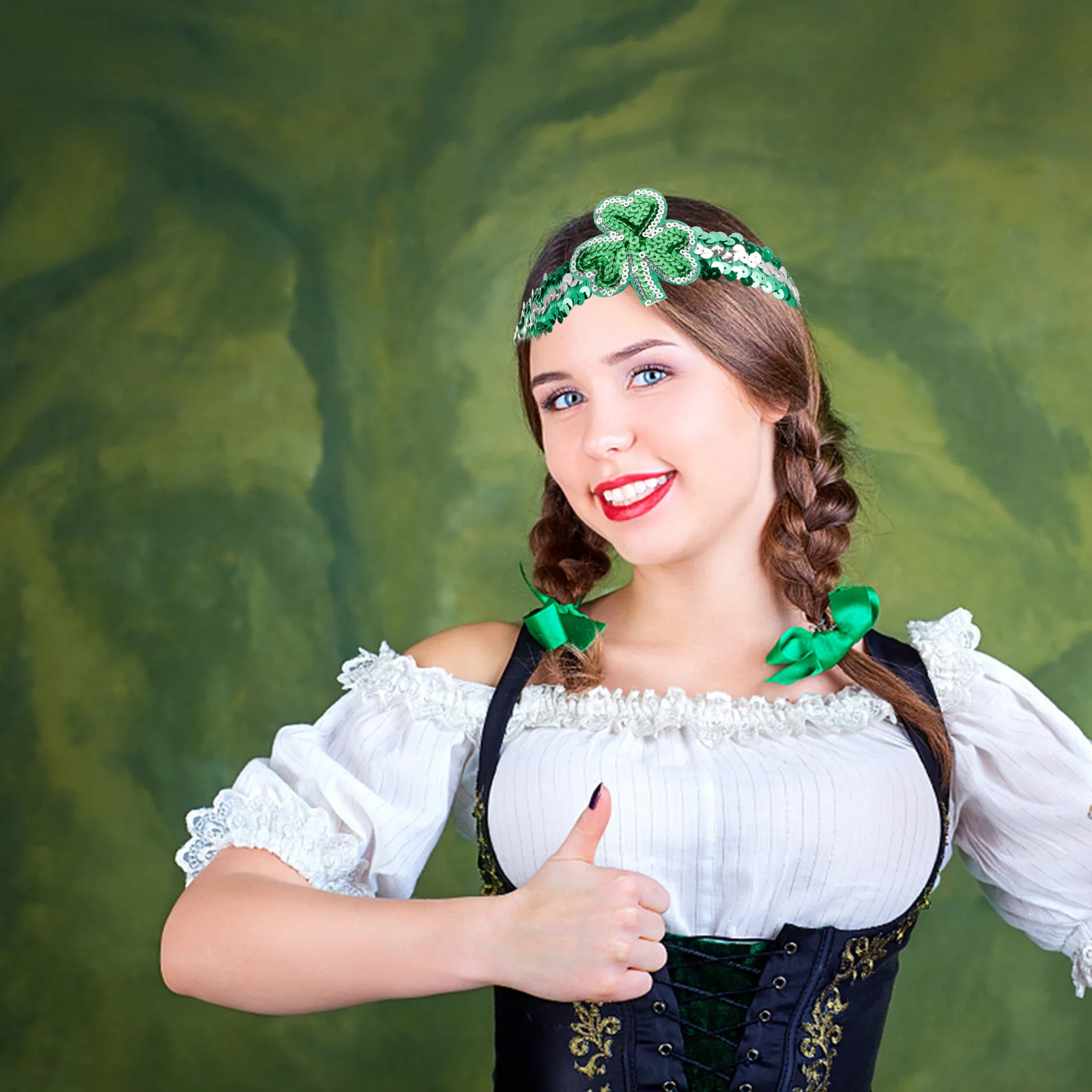 

St Patrick Headband Shamrock Headdress Exquisite Decoration Festive Fun Gift Idea Women Holiday Headwear Accessories