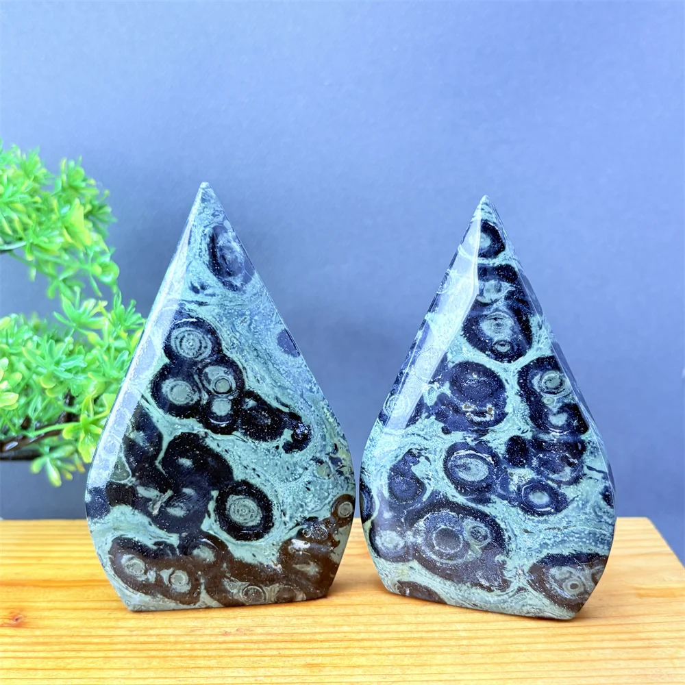 Natural Unique Malachite Eye Torch Ornaments Crystal Decorations Home Decoration Holiday gifts
