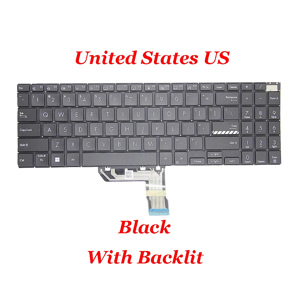 JP\UK\US Keyboard For ASUS Vivobook PRO 15 M6500Q M6500IH M6500RC M6500XU N6500Q N6500ZC N6500RC N6500XU With Backllit