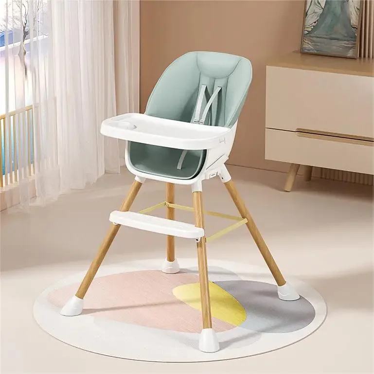 Adjustable Height Multifunctional Food Chair with Cushion Kid Baby Feeding Chair Eat Booster Seat Non Slip Dining Chair