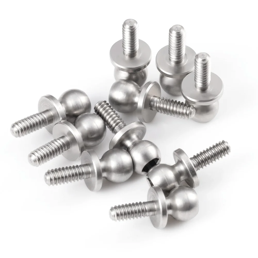 AXSPEED Aluminum Alloy Tie Rod Set Steel Ball Head Ends for LOSI 1/24 Micro-B 1/28 Micro-T RC Buggy Truck Model Upgrade Parts