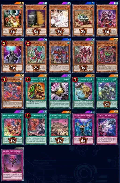 70 Stuks Kashtira Yugioh Kaartspel Deck Gemakkelijk Spelen Niet Origineel Meester Duel Riseheart Kashtira Fenrir Diy Deck Md