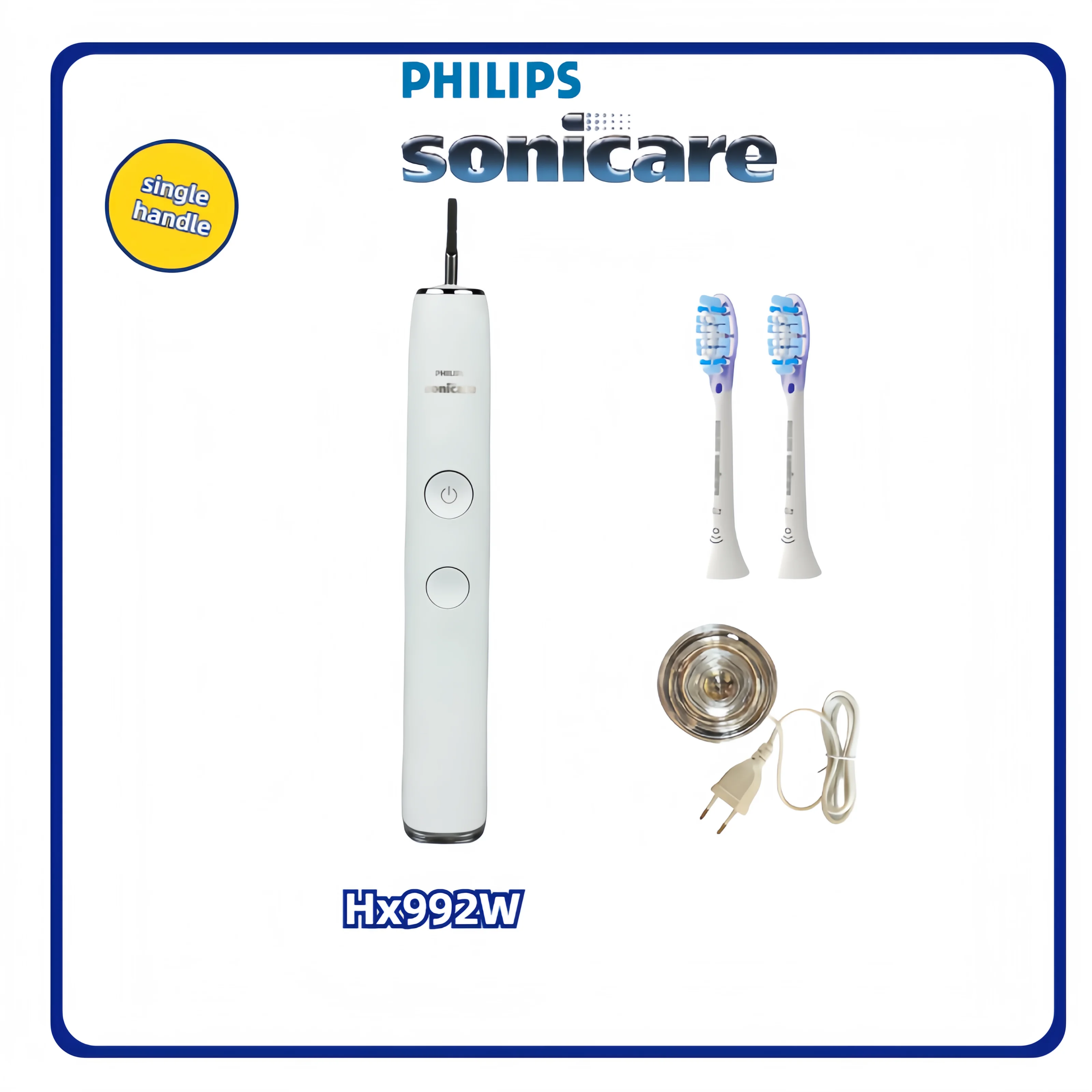 แปรงสีฟันไฟฟ้า Sonicare Philips พร้อมหัวแปรง2 Philips G3ด้ามจับใหม่และดั้งเดิม HX992W 4รุ่น