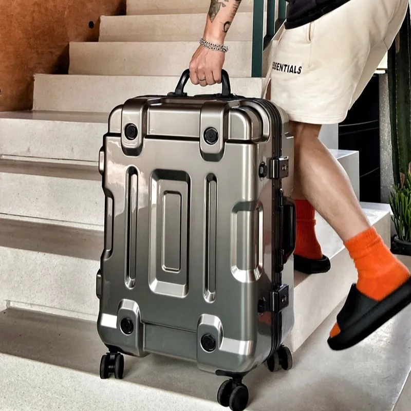 

20/24/26"Personalized Travel Suitcases Strong Ruggedness Trolley Case With Wheels Rolling Luggage Carry on Luggage Boarding Box