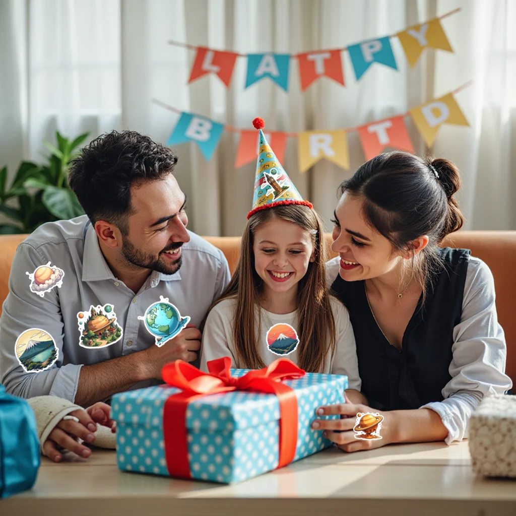 Removable Decals Colorful Set 50pcs Multi-piece Gifts for Home Travel