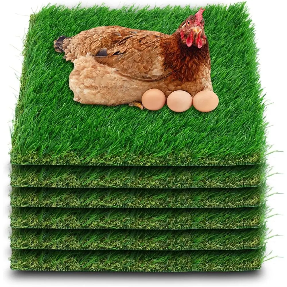 

Washable Artificial Grass Nesting Mats Cuttable Chicken Nest Box Bedding Liners Reusable Nesting Pads for Chicken Coop Egg Duck