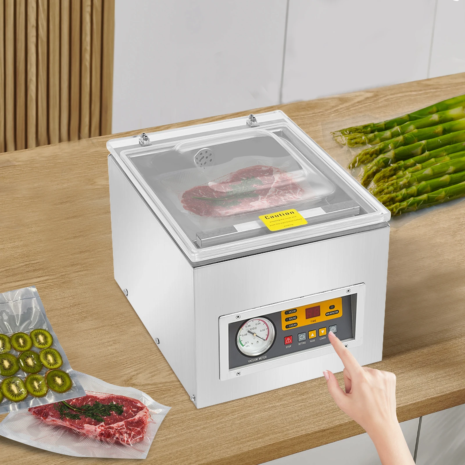

DZ-260S Table Top Chamber Vacuum Sealer Digital Vacuum Packing Sealing Machine