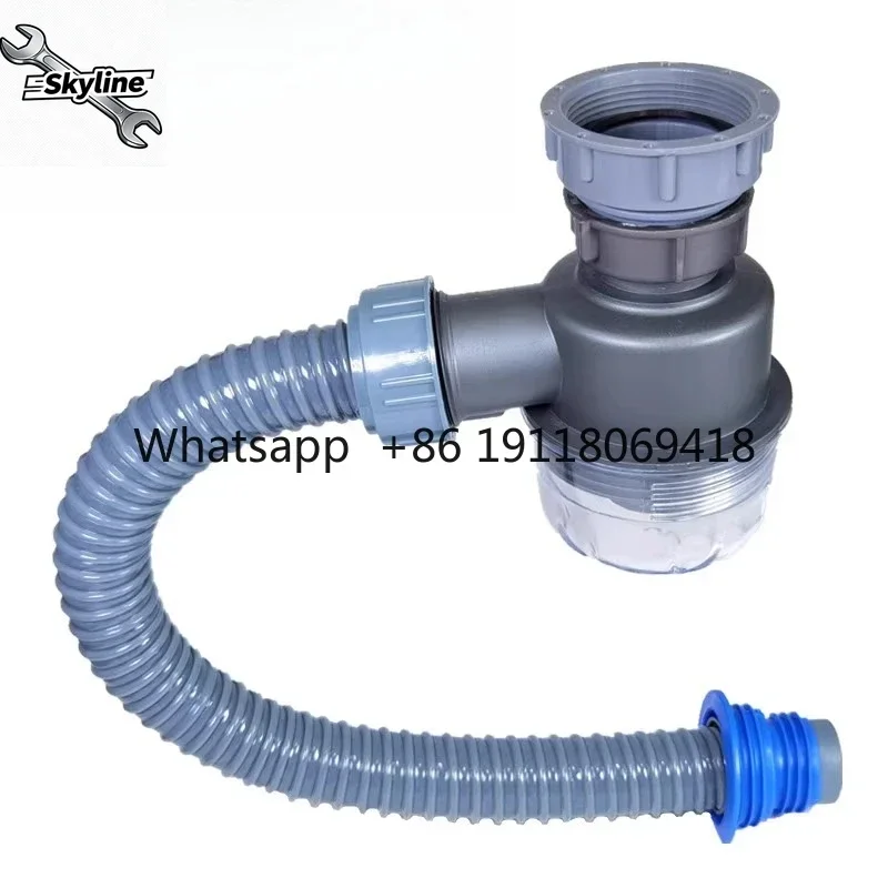 Transparent deodorant kitchen sink sewer hose 45/56/58 thread  removable drain pipe