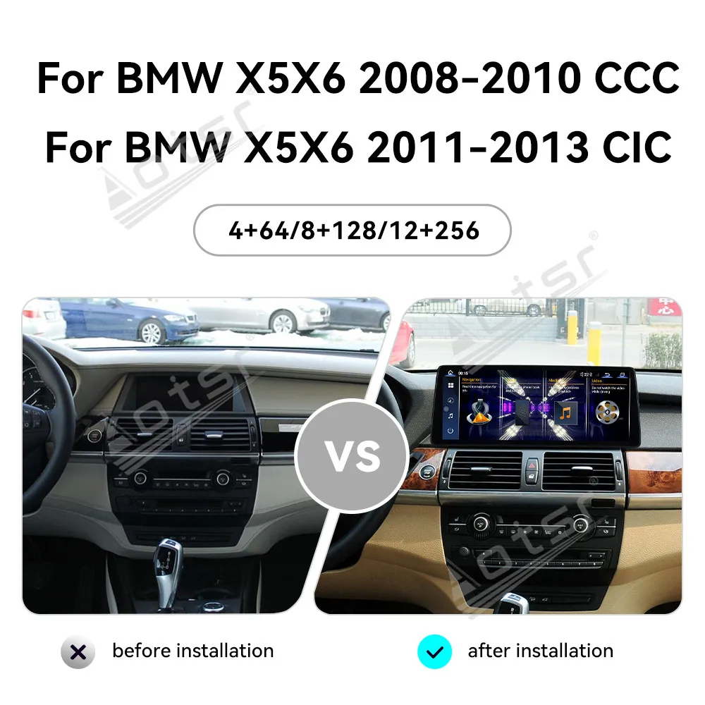 

12.9 Inch Screen For BMW X5 X6 2008-2010 CCC 2011-2013 CIC Multimedia Video Player Stereo Auto GPS Navi Carplay Audio Stereo