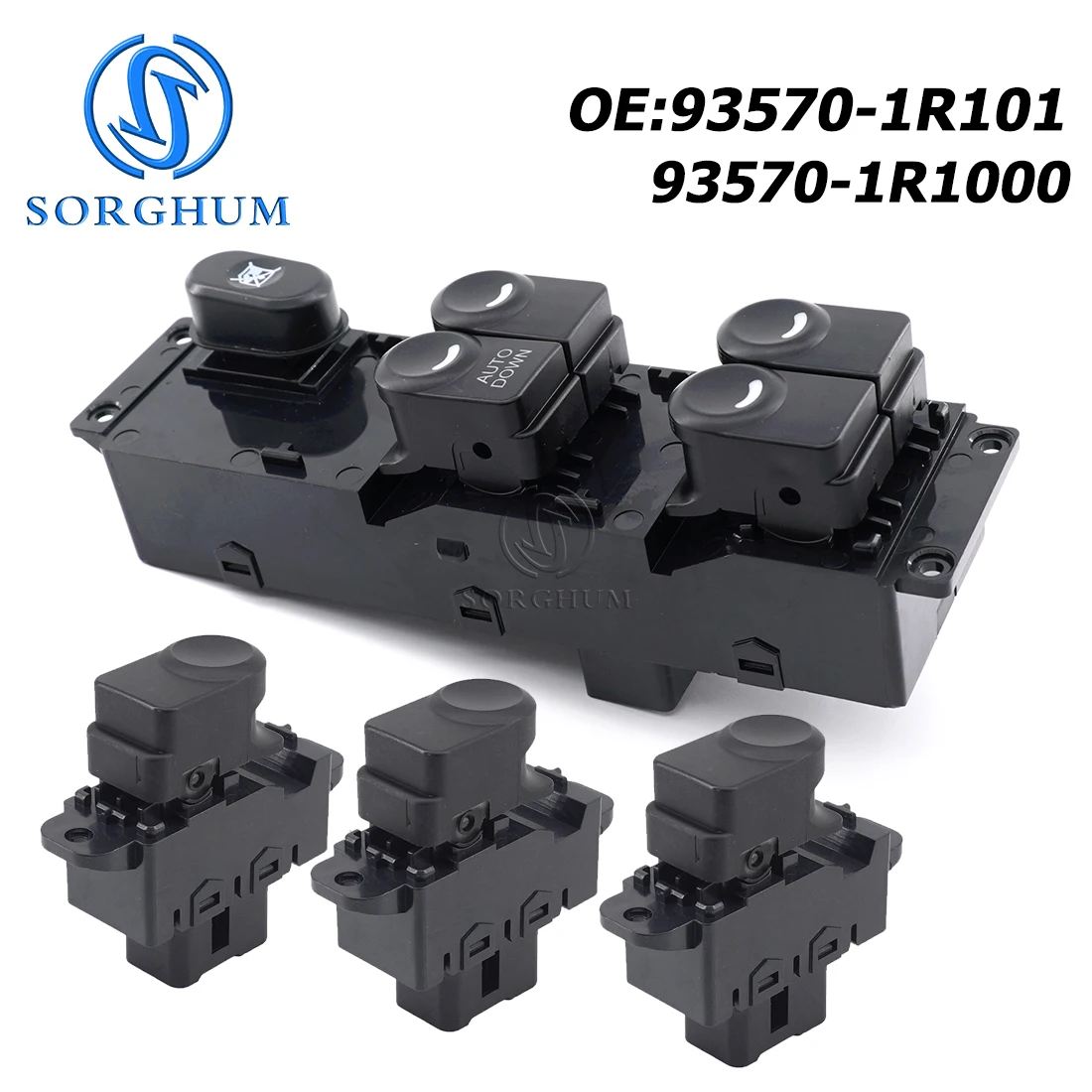 

SORGHUM For Hyundai 2011-17 Accent Solaris Front Left Passenger Door Window Switch 93570-1R101 935701R101 93580-1R000 935801R000