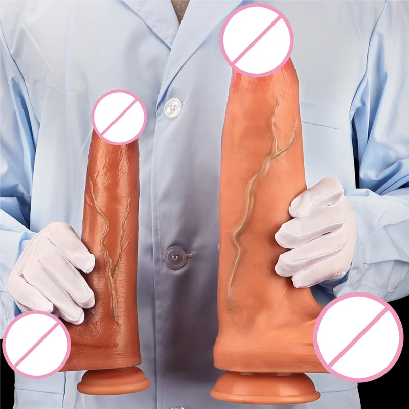 Grande vibrador realista com ventosa para homens e mulheres, pênis grosso de glande, enorme pênis falso, brinquedos sexuais, masturbadores, plug vaginal e anal, novo