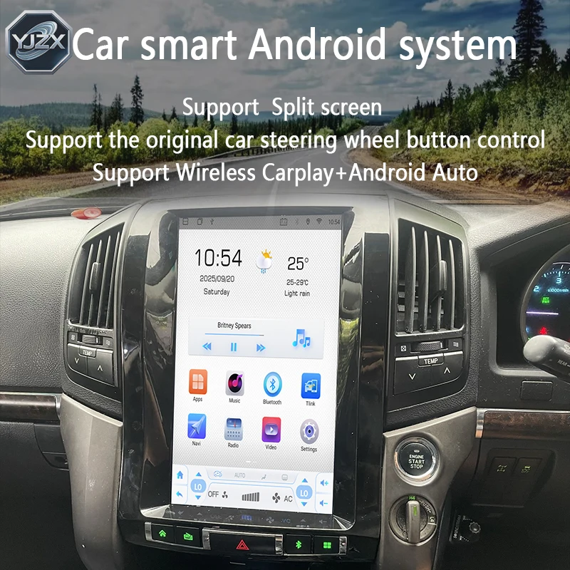 For Toyota Land Cruiser 200 Landcruiser 2012 LC200 Multimedia Video CarPlay Player 13.6
