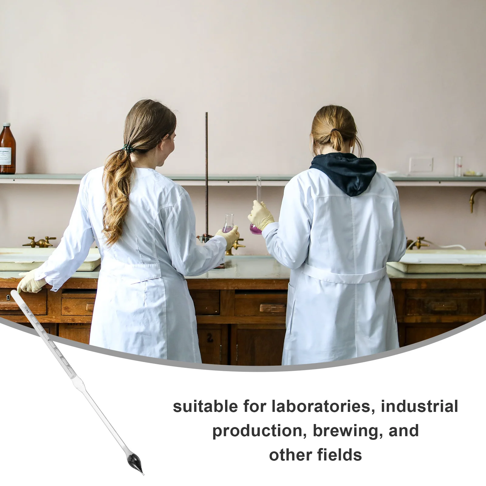 Salt Scale Hydrometer Glass Material Accurate Meter Liquid Measurement Tool for Fish Tank Aquarium Brewing