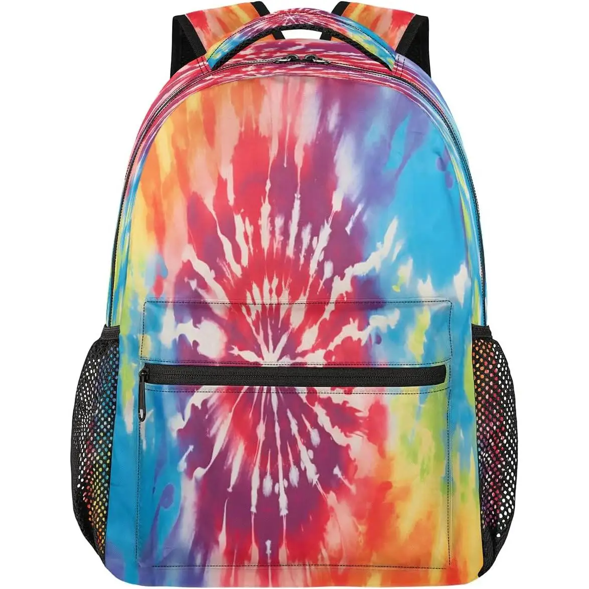 

Backpack Tie Dye Colorful Waterproof Lightweight Travel Back Pack Adjustable Casual Rucksack For Men Women Daypack Fits Travel