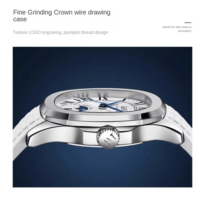 IW الأصلي ساعات آلية أوتوماتيكية للرجال الفاخرة الياقوت كريستال مرآة مقاوم للماء الرجال موضة ساعات المعصم Reloj Hombre