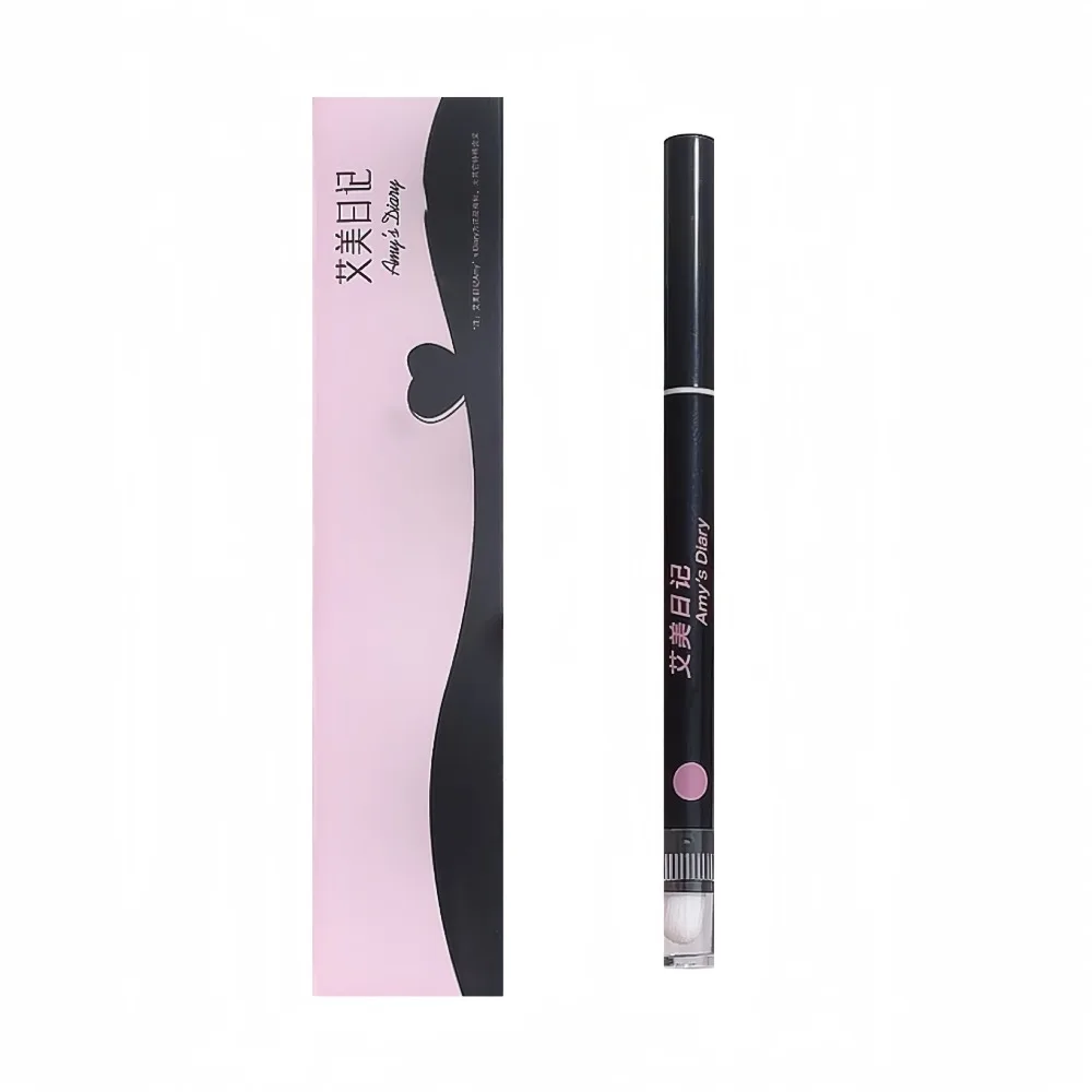 Dwustronny kredka do ust 2w1 z nylonowymi włoskami, odporny na rozmazywanie, wodoodporny, łatwy w użyciu dla początkujących, do wrażliwych ust.